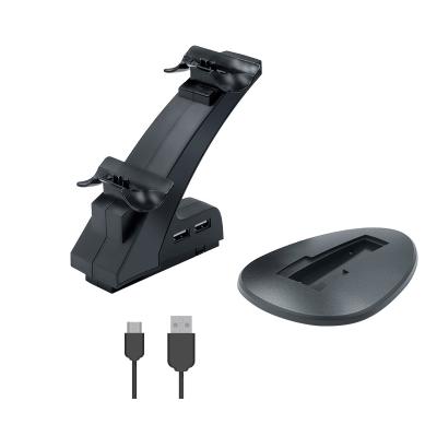 China New ABS Charger vr ps4 Controller Dual Vertical Wireless Charging Dock With USB Cable For PS4 Controller for sale