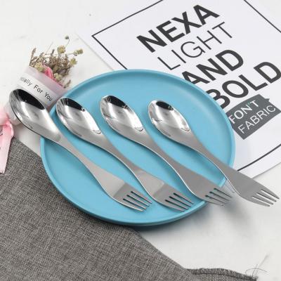 China Viable Wholesale Reusable Metal Spoon Fork In A Stainless Steel Camping Spork for sale