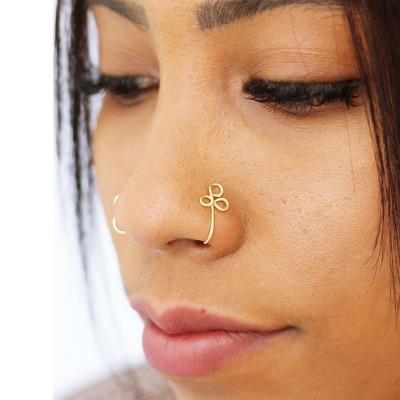 China Environmental Friendly Nose Ring Cuffs Clip On Nose Rings Fashion Jewelry Snake Face Nose Ring for sale