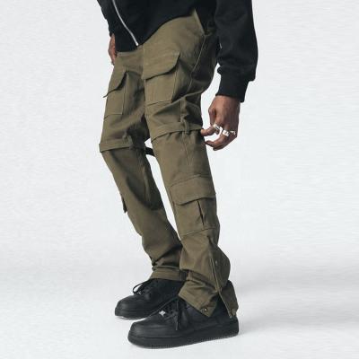 China Men 2021 khaki OEM custom button anti-pilling anti-pilling streetwear cargo pant lane cargo pants retailers for sale