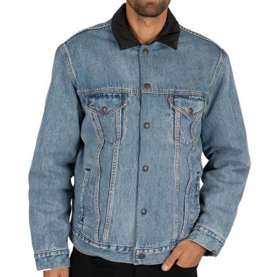 China Breathable High Quality Loose Purchase Patch Denim Jacket Custom Made Denim Jacket Wom for sale