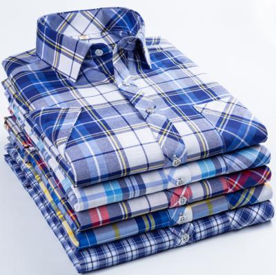 China Wholesale OEM Slim Fit Plaid Mens Short Sleeve Breathable Cotton Shirts for sale