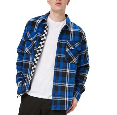 China Men's Flannel Plaid Shirt Flannel Plaid Shirts Plaid Plaid Mens Shirts Breathable Cotton for sale