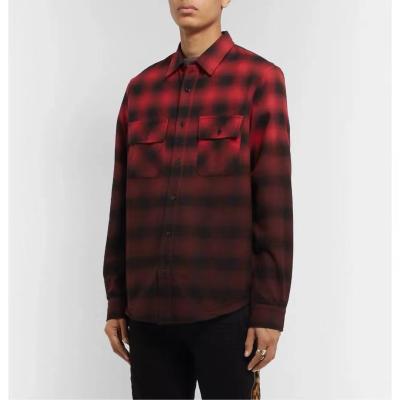 China Breathable Plaid Button Up Long Plaid Shirts Plaid Shirts Oversized Shirt for sale