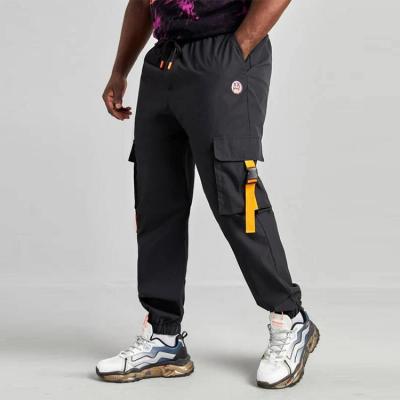 China Wholesale Logo Men's OEM Size Mens Trackpants Patch Detail Flap Pocket Buckle Cargo Pants Plus Cotton Oversized Pants for sale