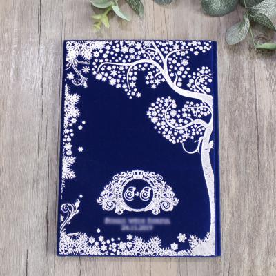 China Europe Flannel Card Invitation Menu Menu Birthday Card Hot Stamping White Multicolor Optional Customized Wedding Card for sale