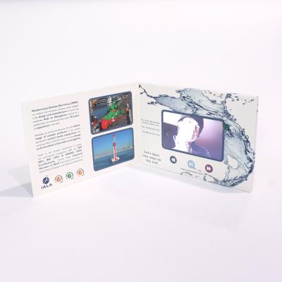 China FREE Color Printed Folded Electronic Card LCD Display With Storage Wedding Playback Video Invitation Card for sale