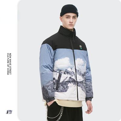 China Wholesale Reversible Mens Cotton Bubble Coats In Chinese Style Running Winter Thick Mens Bubble Coat for sale