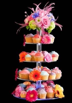 China 7-Tier Bakery clear acrylic display case , 5mm Cupcake Display Stand Rack for sale