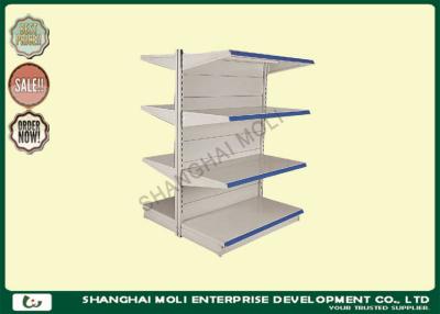 China Metallic supermarket shelf gondola display racks and shelving powder coated for sale