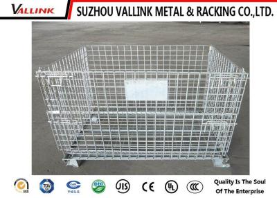 China Foldable Galvanized Steel Wire Mesh Container For Supermarket , Store for sale