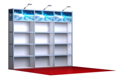 China Modular 10x10 Booth Display , Custom Gift Shoe Trade Show Booth Exhibits for sale