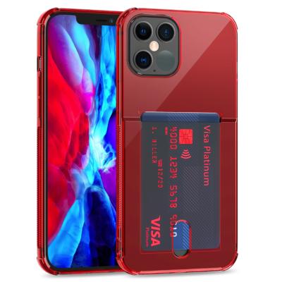 China Clear Anti-scratch Card Holder Wallet Phone Shockproof TPU Case Cover For iPhone 13 mini, 13, 13 pro, 13 pro max for sale