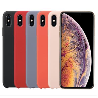 China Anti-scratch original ink erasable liquid silicone case for iphone XS, X for sale