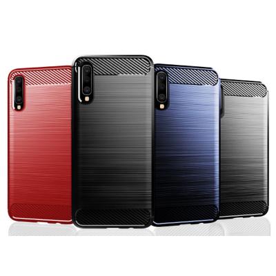 China Anti-scratch Carbon Fiber TPU Case For Samsung A70 for sale