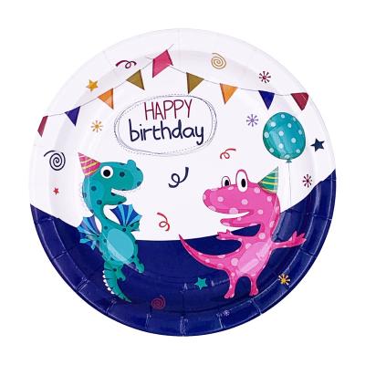 China New dinosaur theme birthday party costume party decoration paper supplies for sale