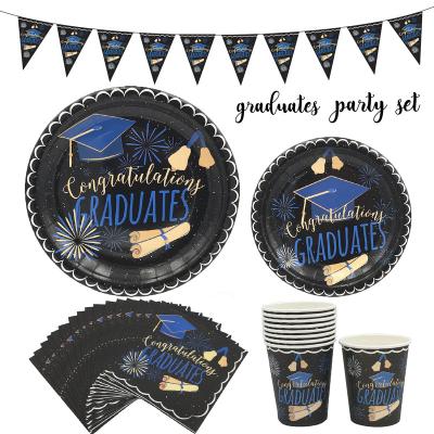 China Modern and popular graduation season party sets paper congratulations banners sets for venue layouts for sale