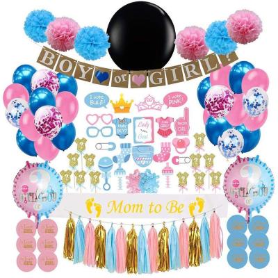 China Modern Gender Reveal Party Supplies by Serene Selection Baby Shower Decorations Kit Confetti Pink Blue Balloons for sale