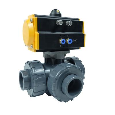 China General mini pneumatic valve on the brass pneumatic quick valve PVC pneumatic ball valve for water-air for sale