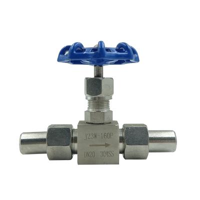 China General Hot Selling 304 316L Sanitary Straight Way High Pressure Stainless Steel General Female Welded Ball Needle Valve for sale