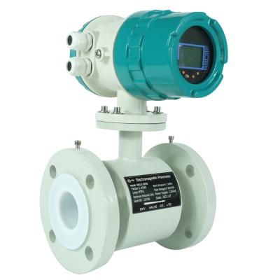 China PTFE/F46 DKV 24VDC Magnetic Flow Meter High Accuracy Cast Iron 220VAC Electromagnetic Flow Meter for sale