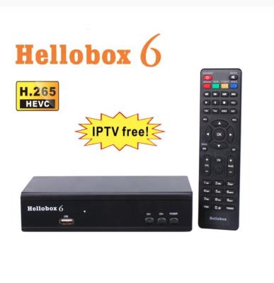 China Full HD Powervu Biss Receiver Fully Autoroll Free IPTV H.265 HEVC Hellobox 6 Satellite TV Hellobox 6 1080P for sale