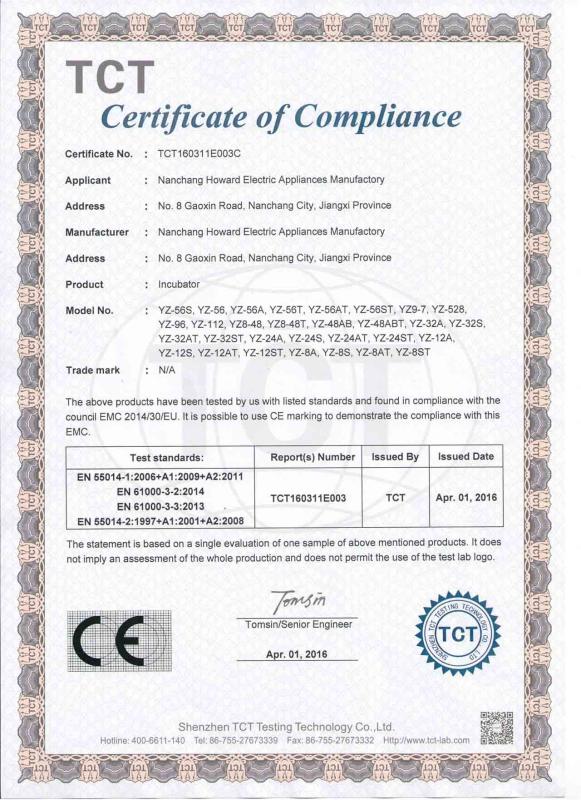 CE - Nanchang Howard Technology Co., Ltd.