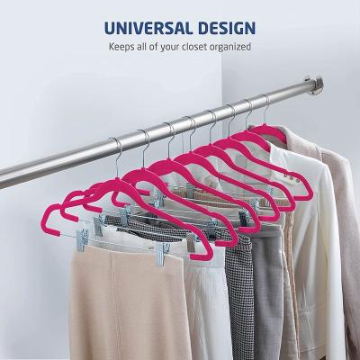 China Nobemall Velvet Skirt Hangers (20 Packs) No Slip Velvet No Slips Hangers with Metal Clips, 360 Hook, Ultra Slim Space Durable Savi for sale