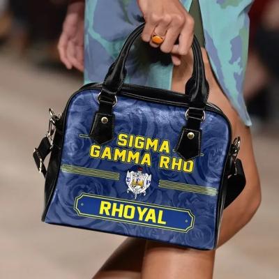 China Fashion Sigma Rho Gamma Rose Women Designer Handbags Wholesale PU Leather Handbags For Women Personalized Logo Custom Handbags for sale