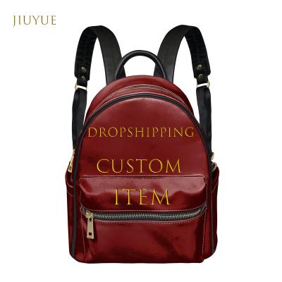 China Dropshipping Fashion Anti-theft Backpack For Women Unique Design Custom Backpacks Ladies PU Leather Luxury High Quality Backpack for sale