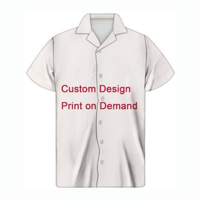 China POD anti-shrink summer plus size shirts personalized wholesale stylish cuban collar shorts custom floral mens new shirts for men for sale