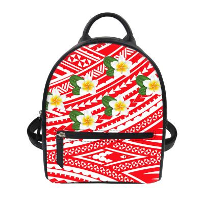 China Frangipani Bridesmaid Backpack Vintage Large Capacity Waterproof Schoolbags New Anti-theft Backpack Hawaiian Fashion for sale