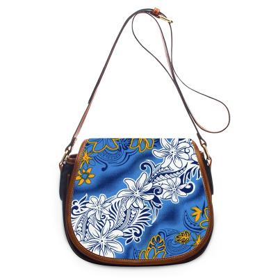 China Day Cross - Best Selling Body Bag Retro Polynesian Floral PU Leather Shoulder Bags Custom Exclusive Girls Shoulder Bags Elegant Women Shoulder Bags for sale