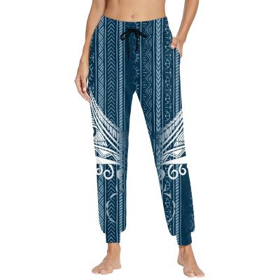 China Vintage Designed Polynesian Tribal Lounge Pants Breathable Loose Dropshipping Custom Casual Women Jogging Pants For Girls Sports Pants for sale