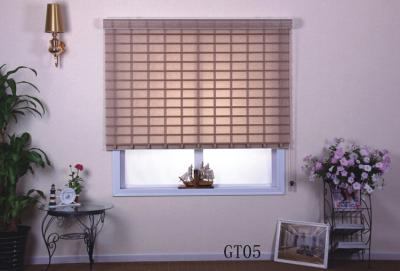 China Light control Blackout Material double layer beige Horizontal Shangri-la blind and curtain customized for sale