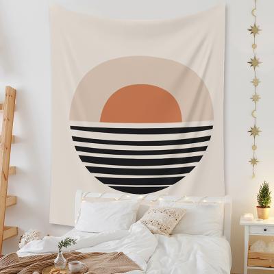 China Simple Boho Art Tapestry Korean Girls Wall Hanging Decor Sun Moon Printed for sale