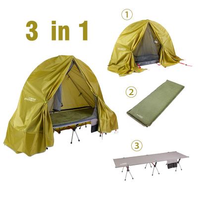 China Bsonway Camouflage/Field Set 3 in 1 Cradle Camping Tent for Rising with Sleeping Protection and Cradle Camping Tent Rising Tent for sale