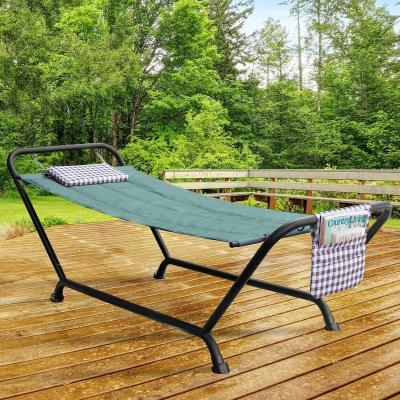 China Bsonway Modern Double Fabric Hammock With Universal Steel Swing Bed Multi-Use Stand Hanging Chair for sale