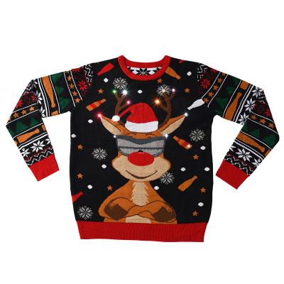 China Wholesale Ugly Knitted Custom Acrylic Christmas Sweater Anti-wrinkle Christmas Design Jumper Reindeer Christmas Sweater for sale