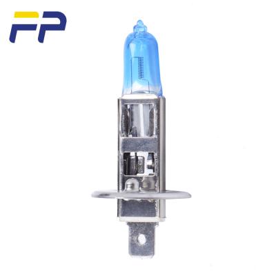 China Stainless Steel Base+UV Quartz H1 12V High Power P14.5S Car Lamp Glass Super White Halogen Bulbs for sale