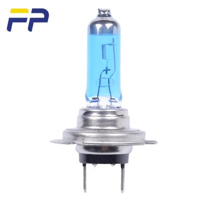 China White Base+UV Stainless Steel Quartz Glass Halogen Xtreme Headlight Bulb H7 With Quatz Glass Long Life for sale