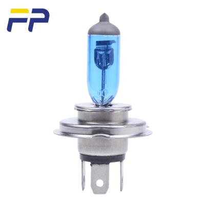 China Factory halogen lamp 9003 H4 p43t p45t halogen bulbs in stainless steel quartz glass base+UV 12v55/60w for sale