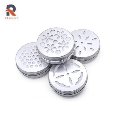 China 2OZ 60ml Tin Can Lid Air Freshener Dispenser Car Diffuser Empty Cosmetic Refill Aluminum Air Freshener Boxes for sale