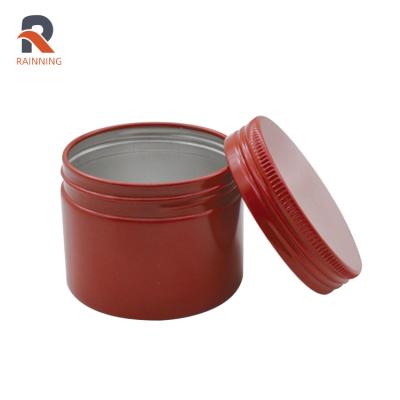 China Customized Cosmetics Color Aluminum Can With Screw Thread Lids 120ml Coffee / Tea Metal Container Aluminum Jar for sale