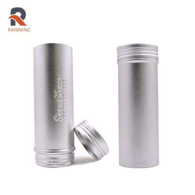 China 120ML Food Grade Cosmetic High Quality Custom Candy Cans Frosted Big Empty White Oxidized Aluminum Cans With Screw Lids for sale