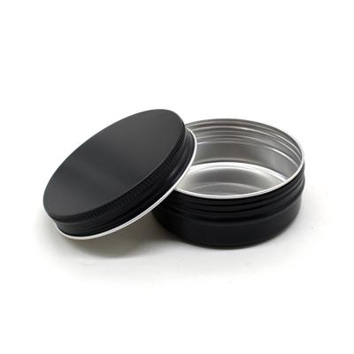 China Cosmetic in Factory Price 70ml Matt Black Color Candle Tin Stock Cosmetic Cream Jar Recycled No Rust Packaging Candle Container for sale