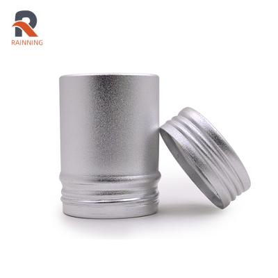 China Canned Food 50ml Round Aluminum Metal Tin Container Screw Top Steel Tin Cans Cosmetic Sample Round Tin Cans 1.7OZ for sale