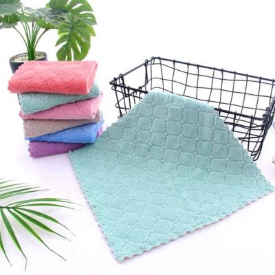 China QUICK DRY UNIVERSAL SIDED DISH TOWEL DISH TOWEL KITCHEN Double Reusable Cleaning Towel for sale