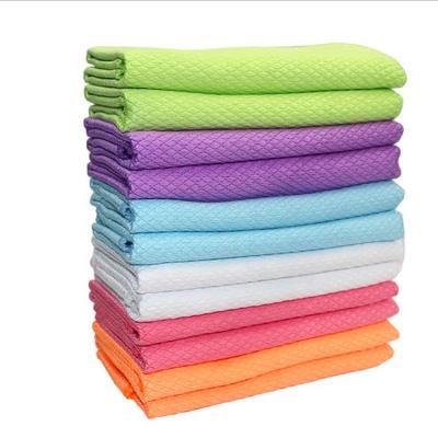 China Microfiber QUICK DRY Reusable Towel Dish Towel Kitchen Towels Cleaning Pattern Fish-scale Clean Cloth for sale