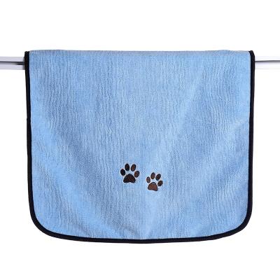 China 50*90cm Microfiber Pet Bath Towel Pet Ultra Dry Cleaning Viable Super Absorbent Towels For Dogs And Cats for sale